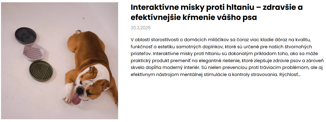 interaktivna miska proti hltaniu